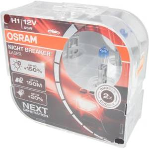 OSRAM Крушка OSRAM H1, 12V, 55W, 1550lm, 2 броя