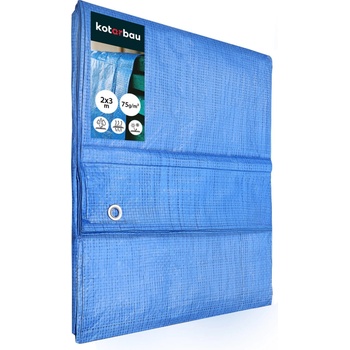 Geko G01930 nepromokavá krycia plachta s okami 2x3m modrá