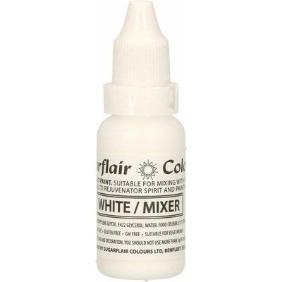 CakeSupplies Tekutá farba White/Mixer Biela 14 ml