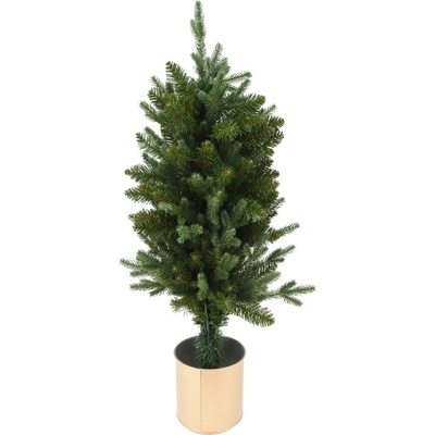 Home Styling Collection Umělý vánoční stromek ve zlatém květináči 90 cm