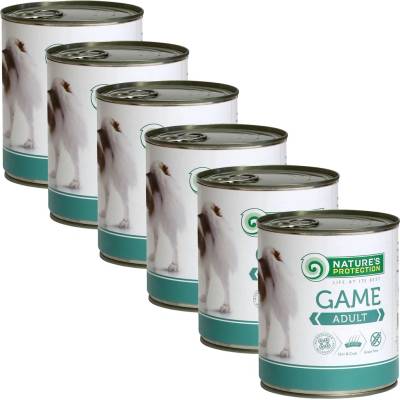 Nature's Protection кучешка храна за възрастни с дивеч 6 x 800 г