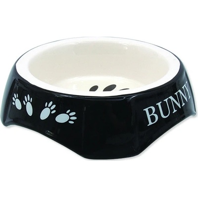 Small Animal miska potisk Bunny černá 15 x 15 x 4,5 cm