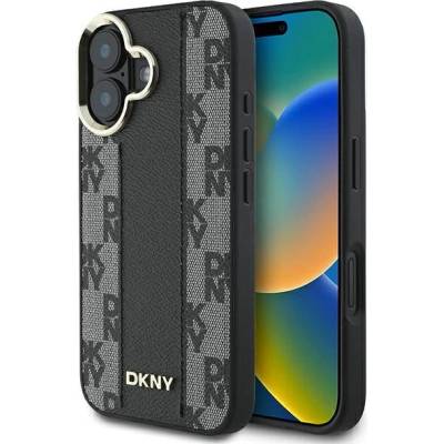 DKNY кариран калъф Magsafe за iPhone 16 Plus - черен (3666339333157)