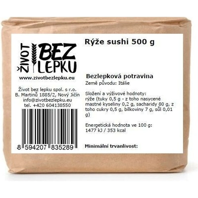 Život bez lepku rýže sushi 0,5 kg