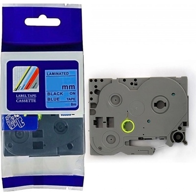 Compatible Brother HGe-521, 9mm x 8m, черен печат / син фон, бързоходен съвместима лента (HGe521)