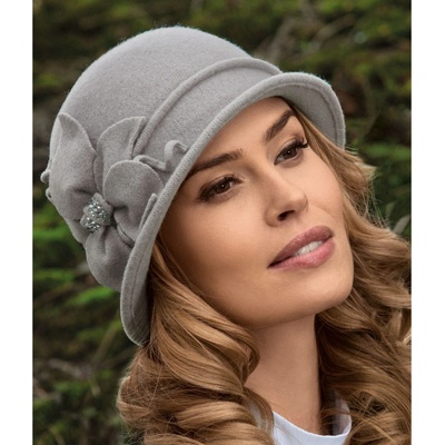 Krumlovanka Dámský zimní klobouček W-0125/529 šedý