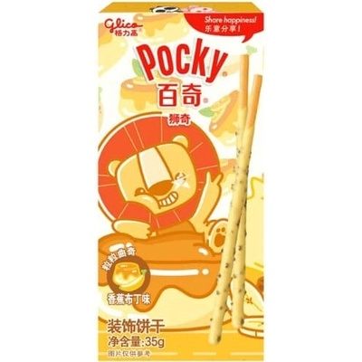 Glico Pocky tyčinky Lion Pudding & Banana 35 g