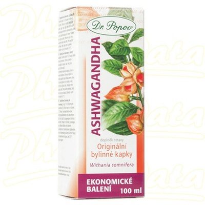Dr. Popov Ashwagandha Vitánie snodárná originální bylinné kapky 100 ml