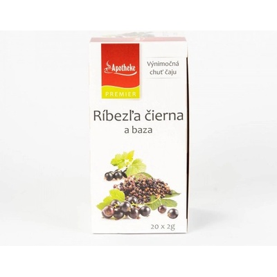 APOTHEKE PREMIER SELECTION ČAJ RÍBEZĽA ČIERNA A BAZA 20 x 2 g