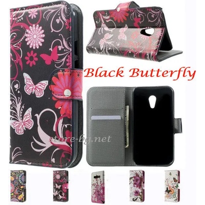 Motorola Moto G2 Painted Wallet Кожен Калъф + Протектор