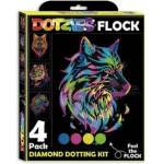 Diamond Dotz adults flocked wild neon