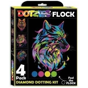 Diamond Dotz adults flocked wild neon