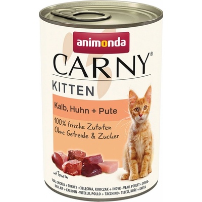 Animonda Carny Kitten teľacie, kura a morka 400 g