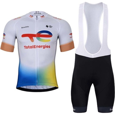 Bonavelo krátký dres a krátke nohavice TOTAL ENERGIES 2022 žltá/biela/modrá
