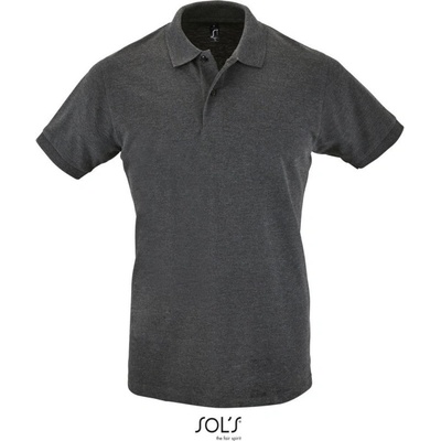 Sol´s Collection polokošile Perfect Men krátký rukáv pánská Cot-251134r6401 melír charcoal