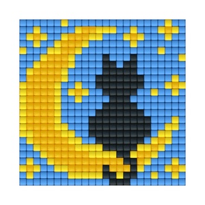 Bright Toys Мозайка с пиксели Bright Toys, 24x24 пиксела - Коте и луна (BT24004)