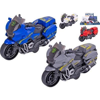 Mikro trading Motorka policejní - 14 cm - na setrvačník