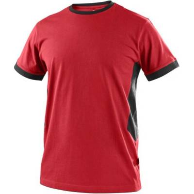 CXS Tričko CXS OWEN, pánské, krátký rukáv 161049926095 XL Červená/černá