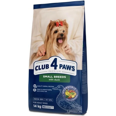 Club4Paws Premium Adult Small s kachním masem 14 kg