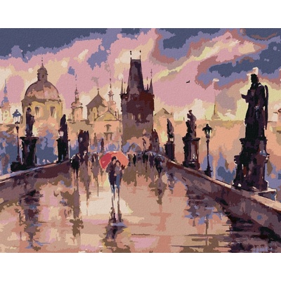 zuty Malování podle čísel Karlův most v dešti 80 x 100 cm vypnuté plátno na rám 8596530056195
