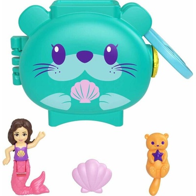 Mattel Polly Pocket Mini: Pet Connects – Otter Compact Playset HKV48