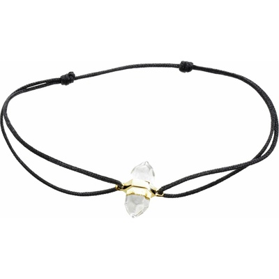 JSB Bijoux Křišťál na šňůrce pozlacený 92500529g-cr (Ag925/1000, 1,04 g)