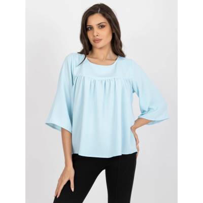 Blouse CHA-BZ-1701.29P-light blue svetlomodrá RUE PARIS