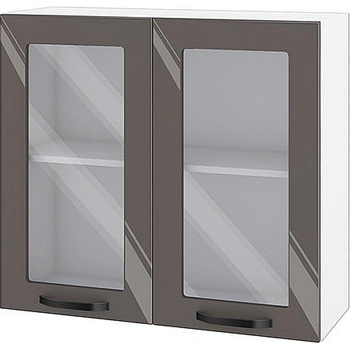 ИРИМ Горен кухненски шкаф Сити БФ-Антрацит гланц-05-204 80 см