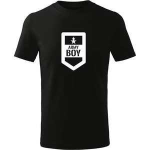 DRAGOWA детска тениска с къс ръкав Army Boy, черна (7124)