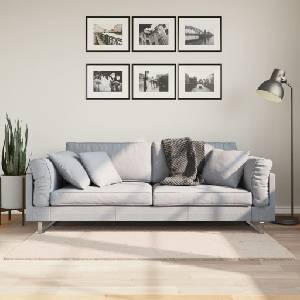 vidaXL Килим HUARTE с къс косъм, мек и миещ се, бежов, 80x150 см (375014)