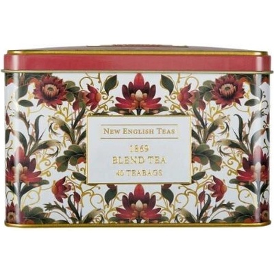 New English Tea Earl Grey plechová dóza Lotosový květ Černý čaj 40 ks