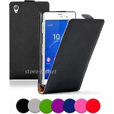 Sony Xperia Z3 Флип Кожен Калъф + Протектор