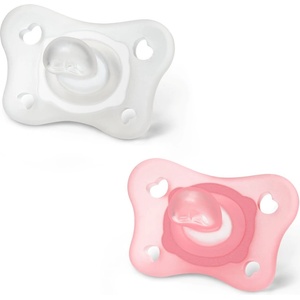Chicco Силиконова залъгалка Chicco - PhysioForma Mini Soft, Момиче, 0 - 2 m, 2 броя (N0365)