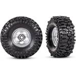 Traxxas колело 1.0", диск полуматов хром, гуми Mickey Thompson® Baja Pro Xs (2)
