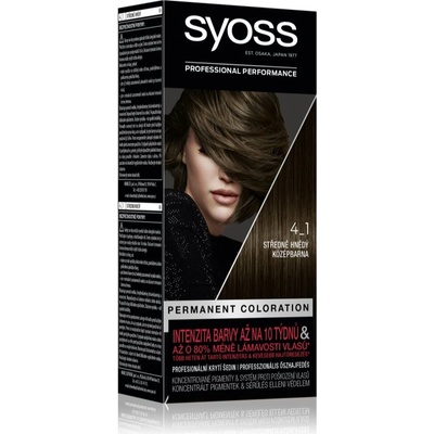 Syoss Permanent Color перманентната боя за коса цвят 4_1 Medium Brown