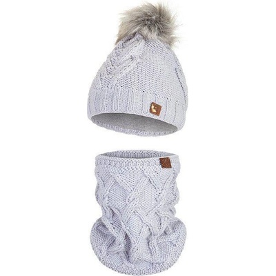 Little Angel Set pletená čiapka a nákrčník Outlast ® Sv. šedá