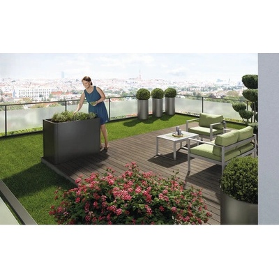Biohort Vyvýšený záhon Belvedere Maxi plechový 102 x 53 x 77 cm tmavosivý metalický