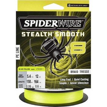 Spiderwire šnúra Stealth Smooth 8 žltá 150m 0,06mm
