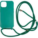 Mobile Origin Силиконов (TPU) калъф с връзка за носене за iPhone 14 - Mobile Origin Lanyard Silicone Case (тъмнозелен) (LYC-S-GRN-14)