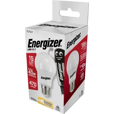 Energizer LED GLS žárovka 4,9W Eq 40W E27, S16800, teplá bílá