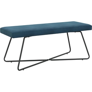 vidaXL Пейка Синьо 110 x 40 x 45 cm Кадифе (42038352)