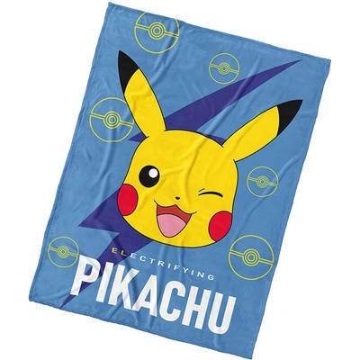 Carbotex Detská deka Pokémon Elektrický Pikachu