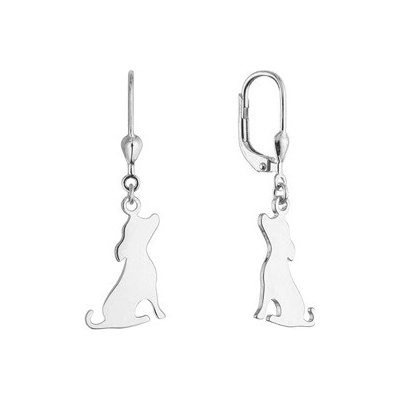 Evolution Group Stříbrné náušnice psi 61130