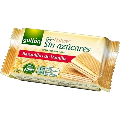 Gullón Barquillos Oplátky s vanilkovou náplňou bez cukru 60 g