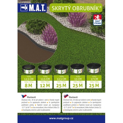 Market obrubník skrytý 12,5cmx8m