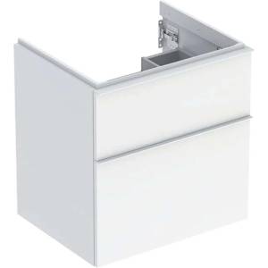 Geberit iCon - Шкафче за умивалник, 59x62x48 см, 2 чекмеджета, лъскаво бяло 502.303. 01.1 (502.303.01.1)