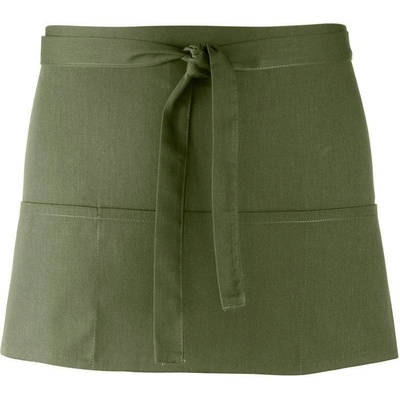 Premier PR155 Krátka zástera do pása s vreckom Colours zelená olive