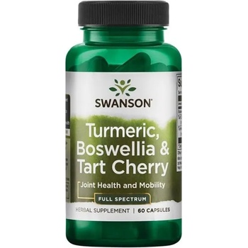 Swanson Turmeric, Boswellia & Tart Cherry, 60 капсули, Swanson (SW1592)