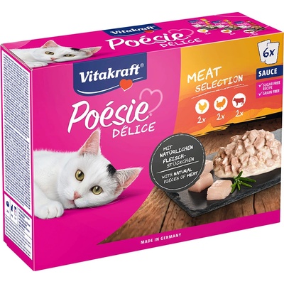 Vitakraft 6 x 85 g Vitakraft Póesie DéliSauce Mix Pouch Meat мокра храна за котки