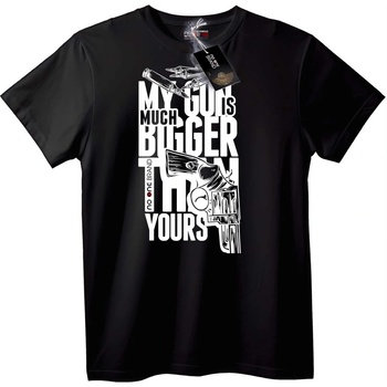 NOONEBRAND Тениска Моят Пистолет по-Голям от Твоя - 2XL, Black